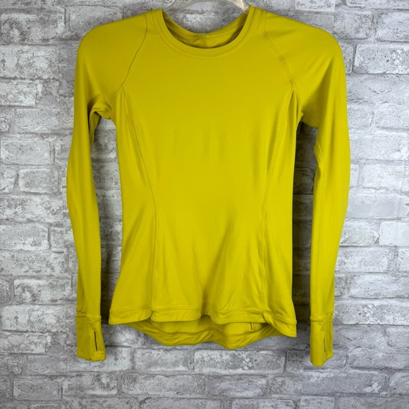 lululemon athletica Yellow Long Sleeve Top runderful - Picture 2 of 8